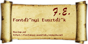 Fontányi Euszták névjegykártya